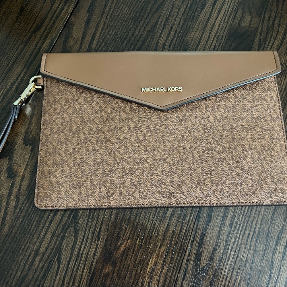 Michael kors large envelope clutch